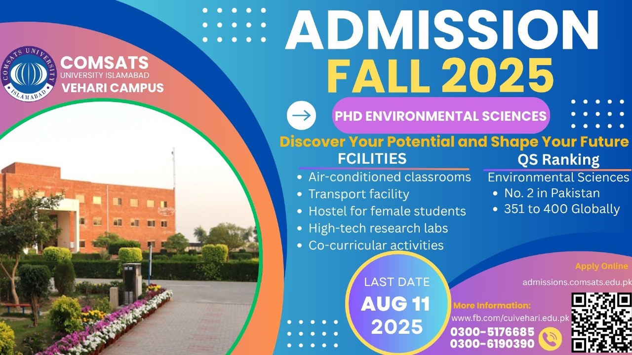 Environmental Sciences Department of CUI Vehari Campus